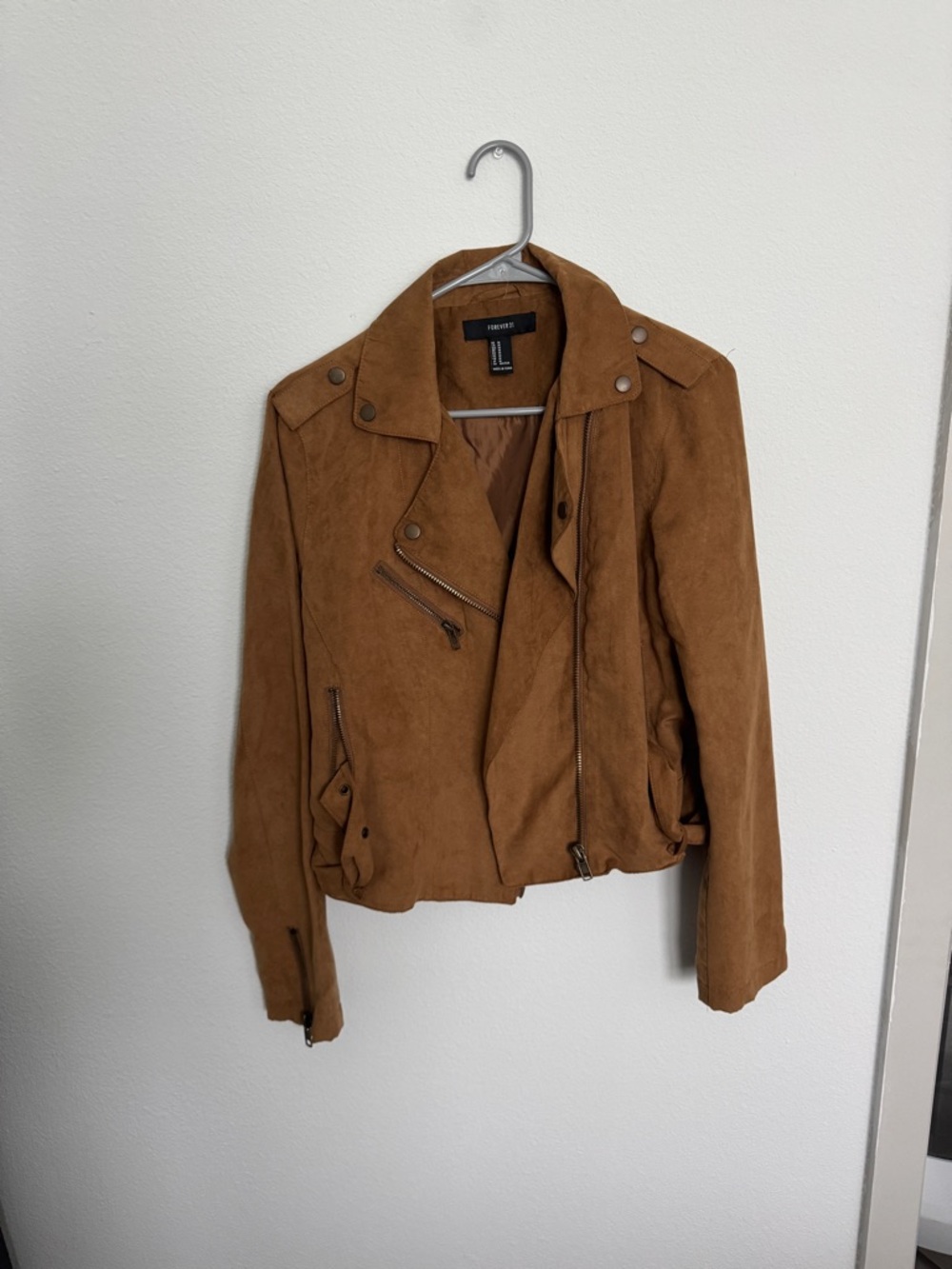 Forever 21 Brown Tan Suede Jacket